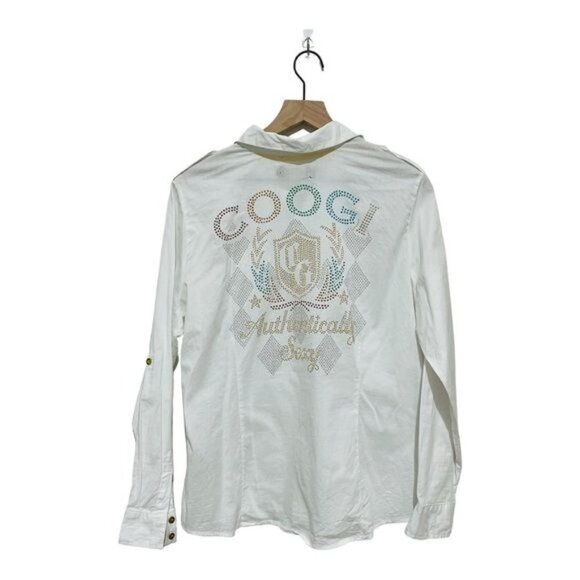 COOGI White Embellished Button Down Shirt Size 1X - Picture 12 of 12